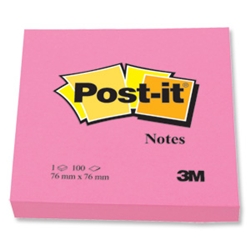 Notes - Neon Pink - 76x76mm - 6 pads Ref