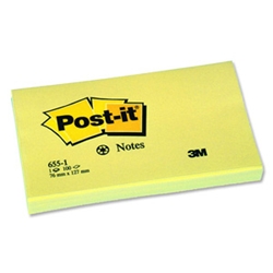 Recycled Post-it Notes - Canary Yellow -