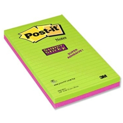 Super Sticky Notes Ultra Green/Pink Pack 4