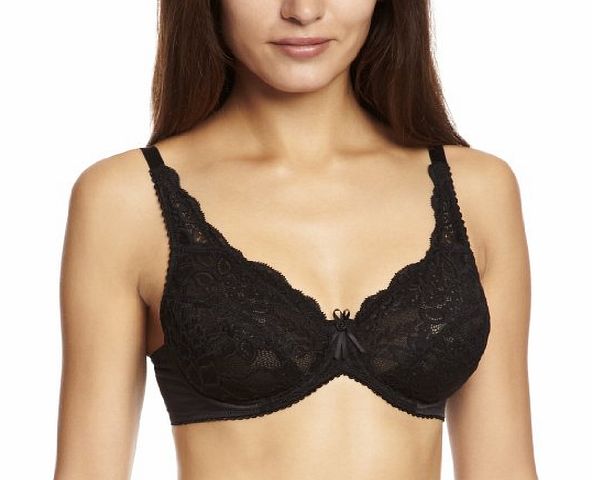 Pour Moi Coverage Lace Full Cup Womens Bra Black 34B