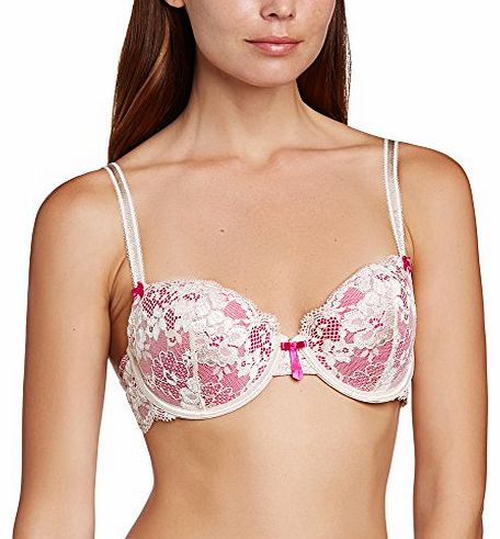 Pour Moi Womens Amour Balcony Everyday Bra, Pink (Nude/Fuchsia), 34D