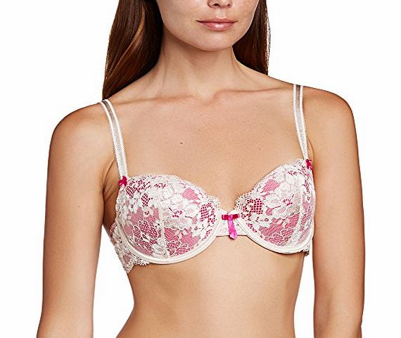 Pour Moi Womens Amour Balcony Everyday Bra, Pink (Nude/Fuchsia), 34F