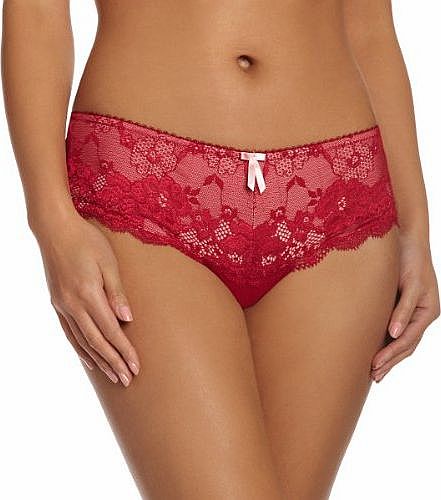 Pour Moi Womens Amour Shorty Low Rise Knickers, Red (Cherry), Size 18