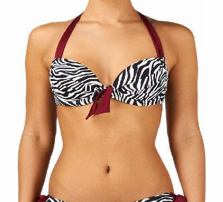 Pour Moi Womens Pour Moi Safari Padded Bikini Top - Zebra
