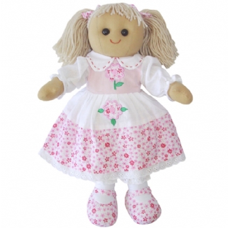 Powell Craft Pink Floral Rag Doll