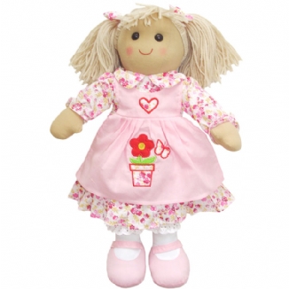 Powell Craft Rag Doll with Flower Pot Apron