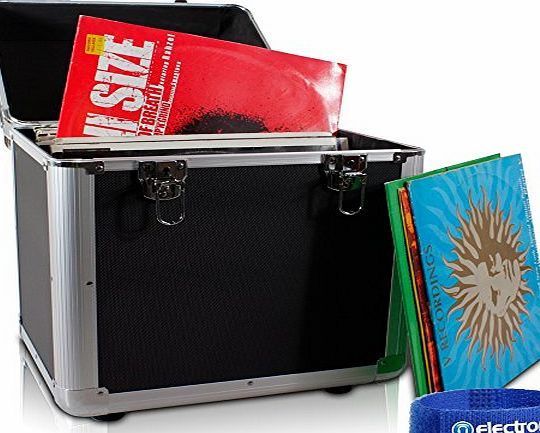 Power Dynamics PD LP 100 x 12`` Vinyl Record Box Storage Flight DJ Case Black