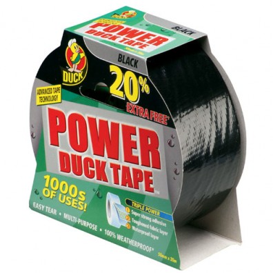 Power Plus Duck Power Tape Black 25m 1668019