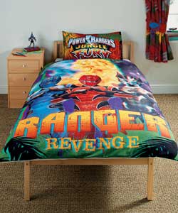 Power Rangers Fire Single Bed Duvet Set