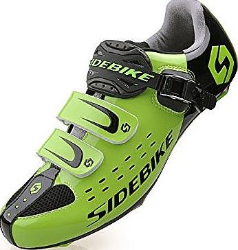 Unisex road/Touring racing cycling shoes Size 9(275mm),forefoot width 90.32mm,Green black mixed
