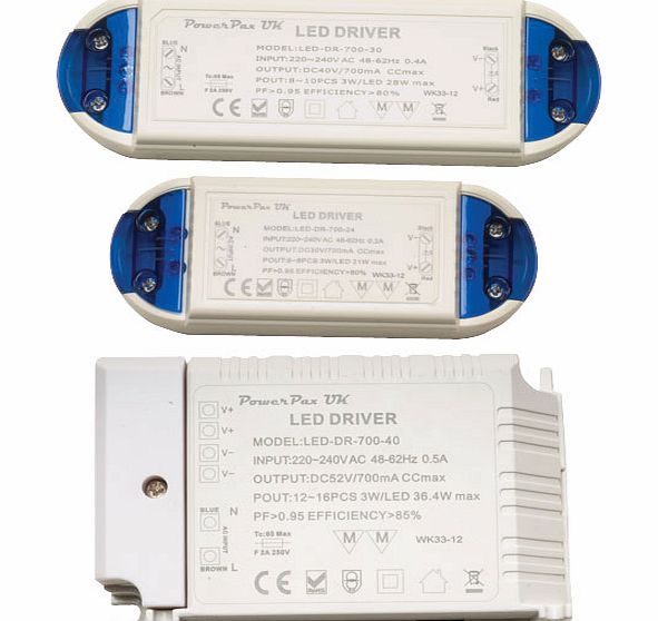 PowerPax UK 350mA Constant Current LED Driver 49W