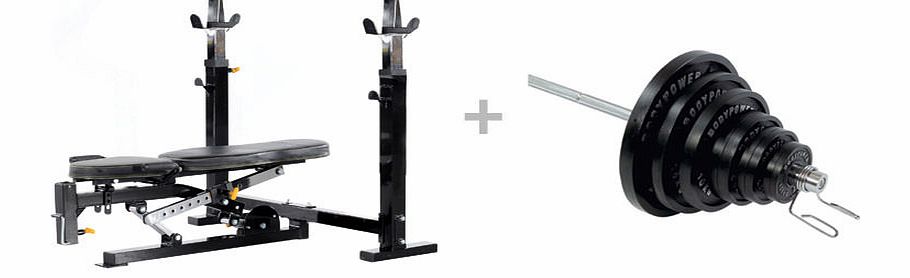 Powertec Olympic Workbench With 145kg Olympic Weight Set