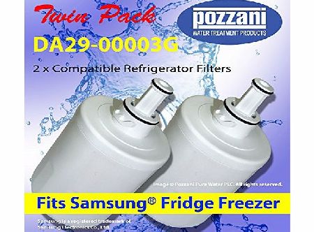 Pozzani 2 x Pozzani Ice amp; Water filters to fit Samsung DA29-00003G Aqua Pure PLUS