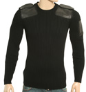 Black Ribbed Close Fitting Sweater