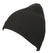 Black Ribbed Hat