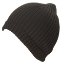 Black Ribbed Wool Hat