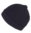 Blue Ribbed Wool Hat