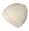 Cream Ribbed Wool Hat