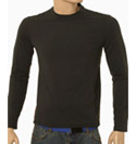 Prada Dark Grey Nylon & Elastane Side Zip Stretchy Long Sleeve Top