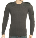 Grey Ribbed Close Fitting Sweater