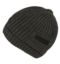 Grey Ribbed Wool Hat