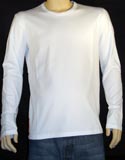 Prada Mens White Long Sleeve Cotton T-Shirt