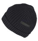 Navy Ribbed Wool Hat