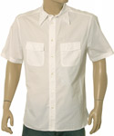 Prada White Short Sleeve Cotton Shirt