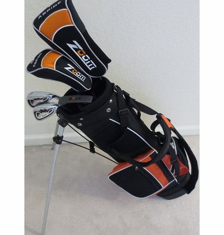 Precision Golf Products Junior Golf Club Set Clubs with Stand Bag for Kids Children Ages 5-8 Orange Color Premium Quality