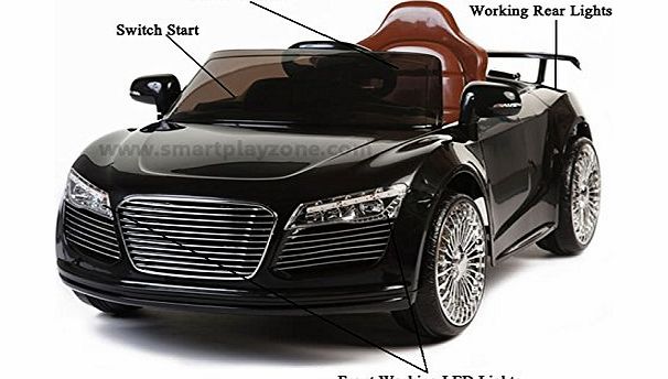 Predatour Audi Style 12v Electric Ride on Car with two speed and Remote - Black - New