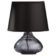 Premier 27cm H Medan Smoke Grey glass table lamp