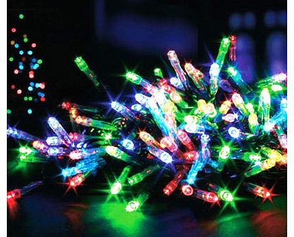 Premier Decorations 100 Multi Coloured LED Battery Operated Christmas Lights
