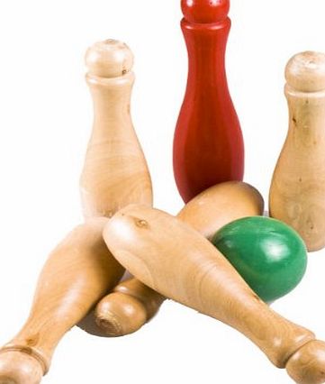 Premier Decorations Limited Premier BA081051 23cm Wooden Garden Skittles Game