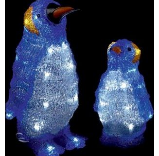 Premier LED Christmas Penguins Light Set of 2