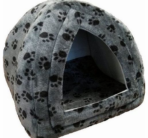 2 Piece Small Grey Cat Igloo House by PremierDropShop