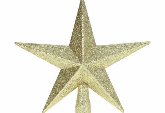 Glitter Star Christmas Tree Topper - Gold (20cm)