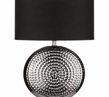 Premier Housewares Ceramic Table Lamp with Fabric Shade - 40 x 28.5 x 16.5 - Black