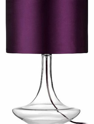 Curved Glass Table Lamp - Purple