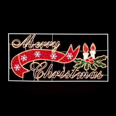 Merry Christmas Animated Snowflake LED Rope Light