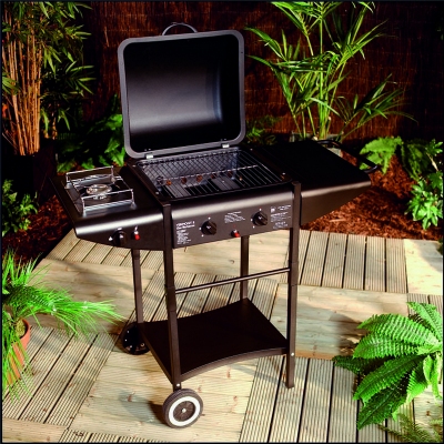 Vermont Twin Burner with Side Burner Barbecue