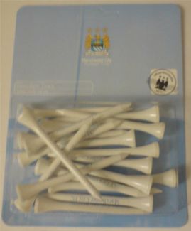 Premiership Football MANCHESTER CITY FC WOODEN TEES 70MM