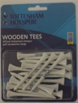 Premiership Football Tottenham Hotspur FC Wooden Tees 70mm PLTHFCWT