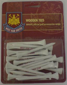WEST HAM UNITED FC WOODEN TEES 70MM