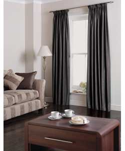 premium Black Chenille Lined Curtains 66 x 54 Inch