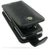 Luxury Black Leather Flip Style Case for Sony Ericsson Xperia X1