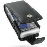 Premium Luxury Black Leather Premium Case for Sony Ericsson C905