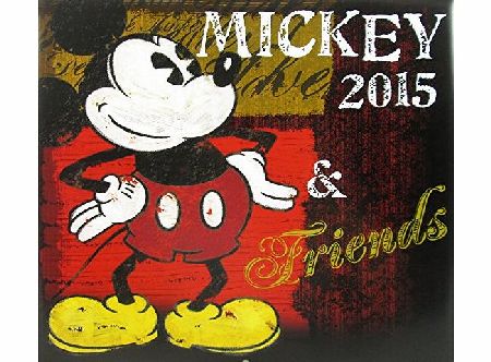 Presco Disney Mickey Mouse amp; Friends 2015 Wall Calendar