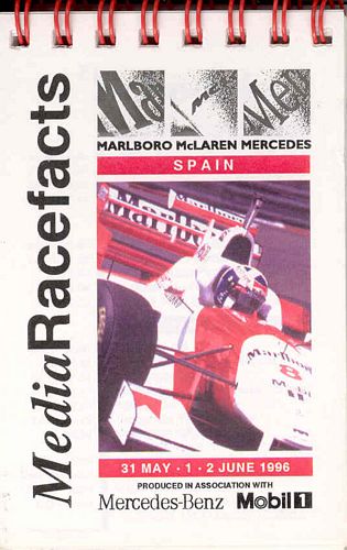 Press Packs Marlboro McLaren 1996 Monaco Fact Book