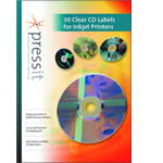 PRESSIT A4 Clear Inkjet CD Labels