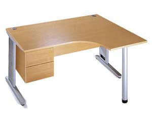 Prestige ergonomic single pedestal desk